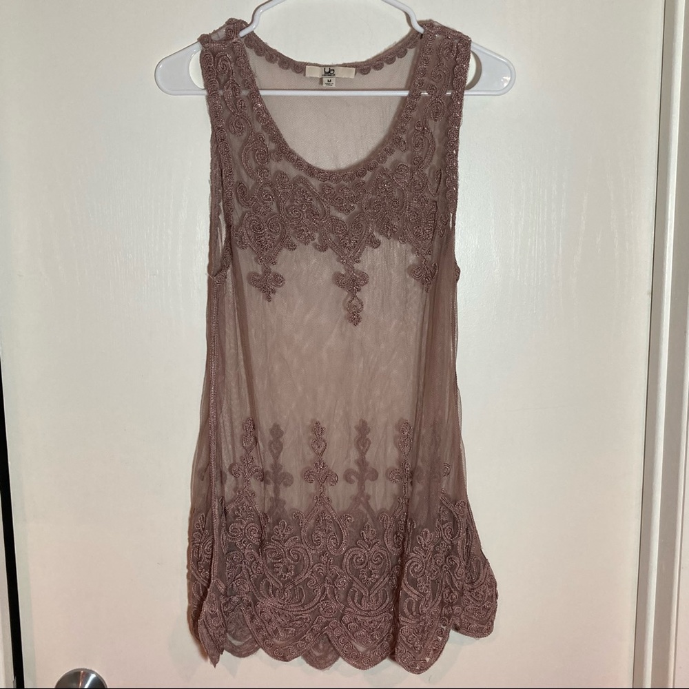 Ya Los Angeles crochet sheer tank medium